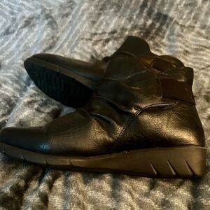 Black Faux Leather Women’s Boots